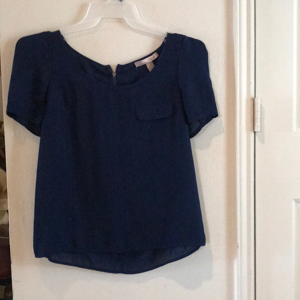 blue forever 21 short sleeve top